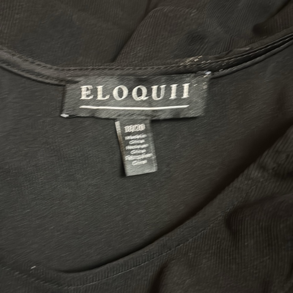 ELOQUII Black Midi Cutout Dress - Size 18/20 - Picture 5 of 6